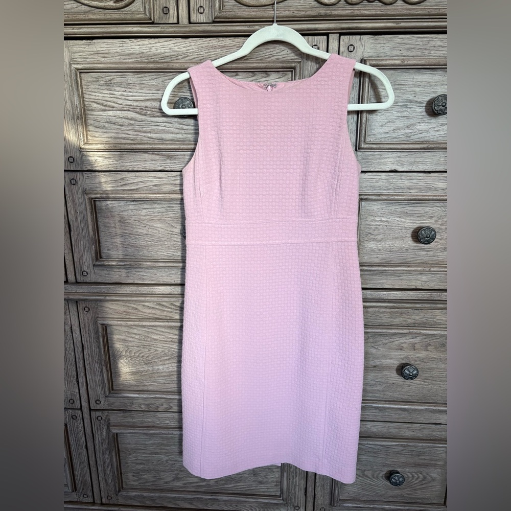 Ann Taylor Baby Pink Textured Sleeveless Dress